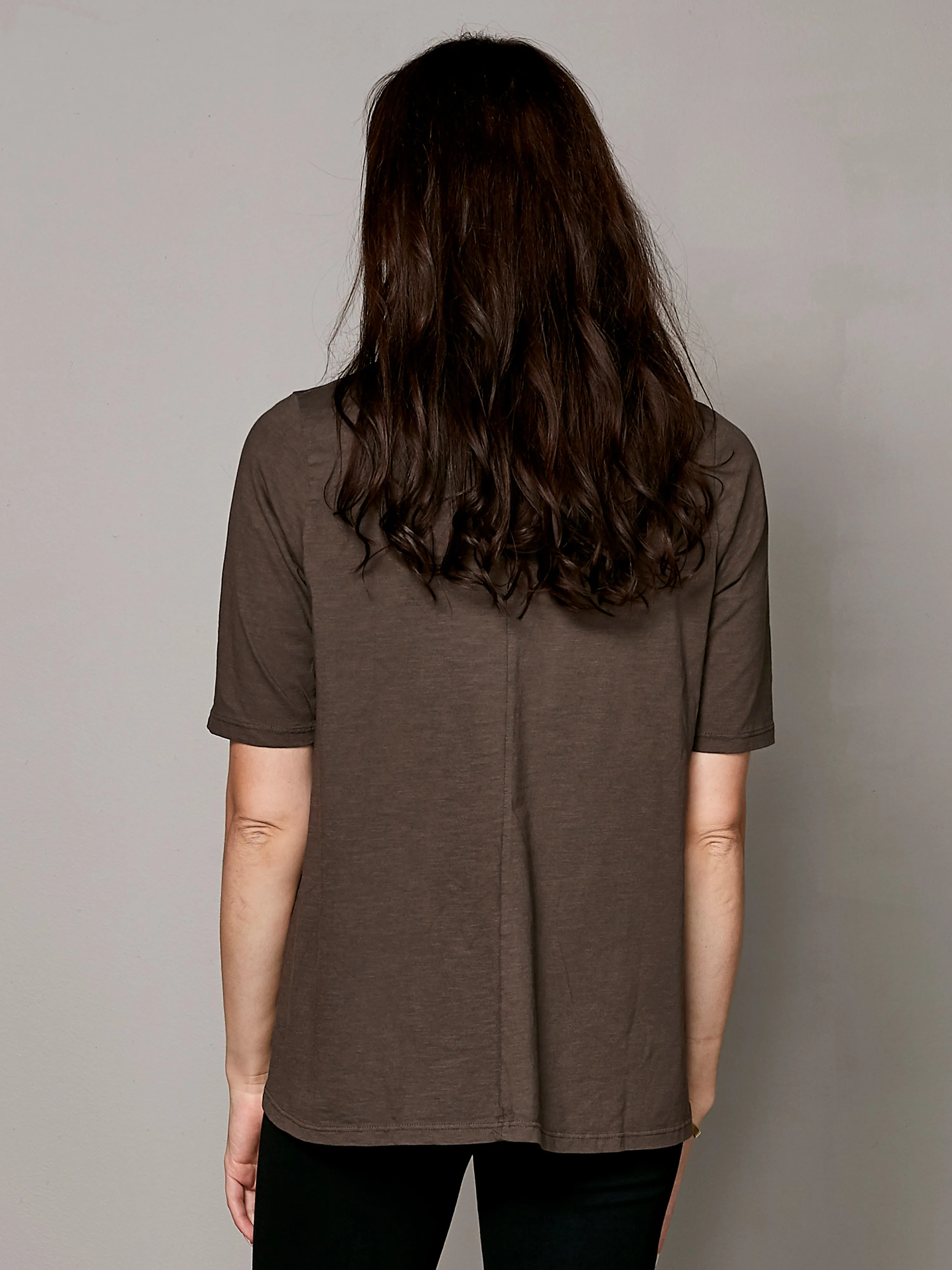 OAKLEE oversize t-shirt - Dark Brown