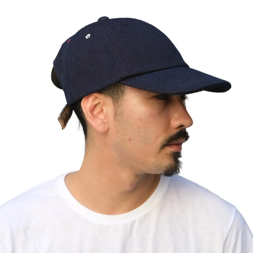 OD SDA "Kasezome" Indigo x Kakishibu Sashiko Selvedge 6-panel Baseball Cap