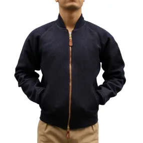 OD SDA "Kasezome" Indigo x Kakishibu Sashiko Selvedge Bomber Jacket