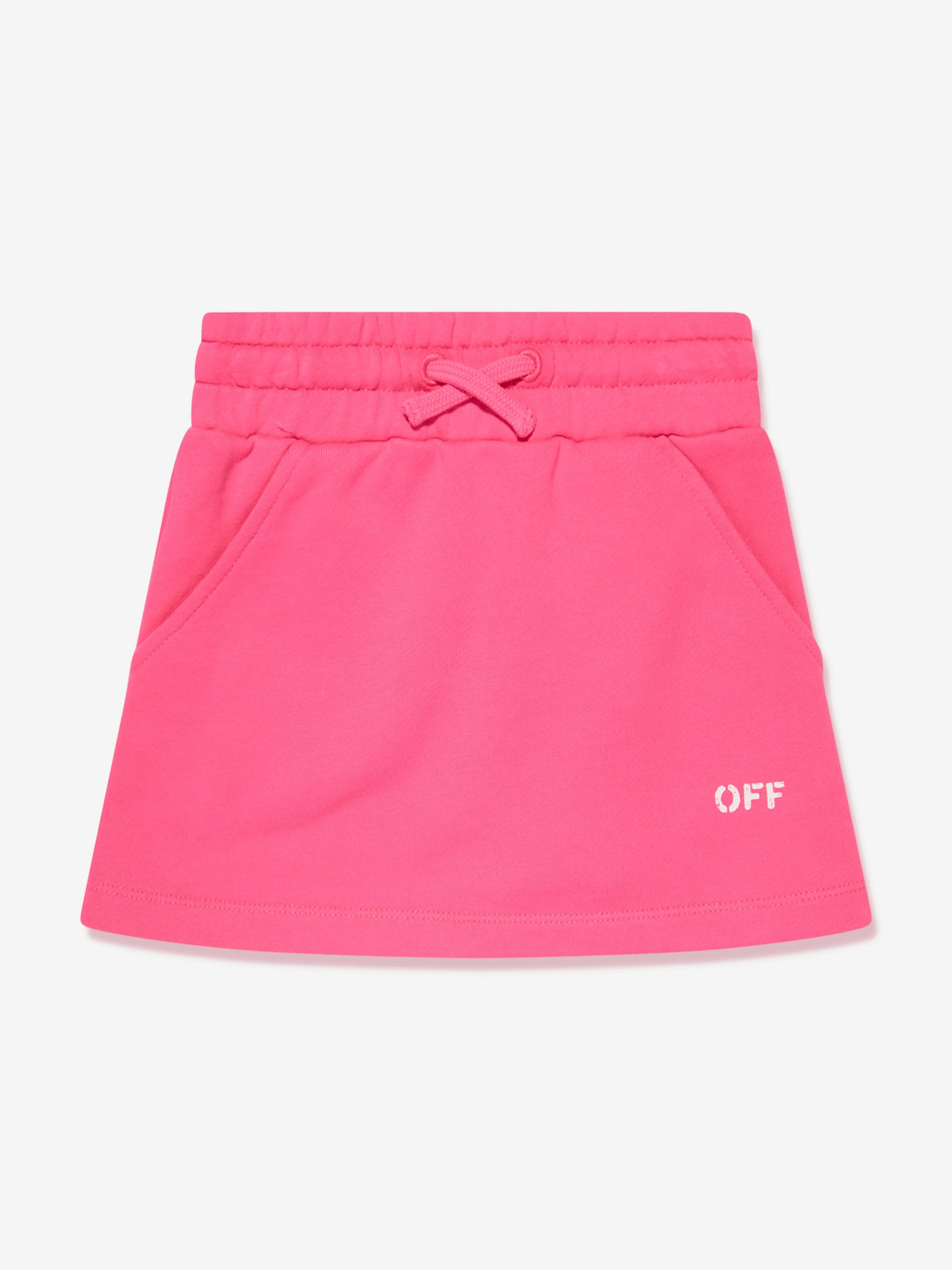 Off-White Girls Off Stamp Sweat Skirt in Pink