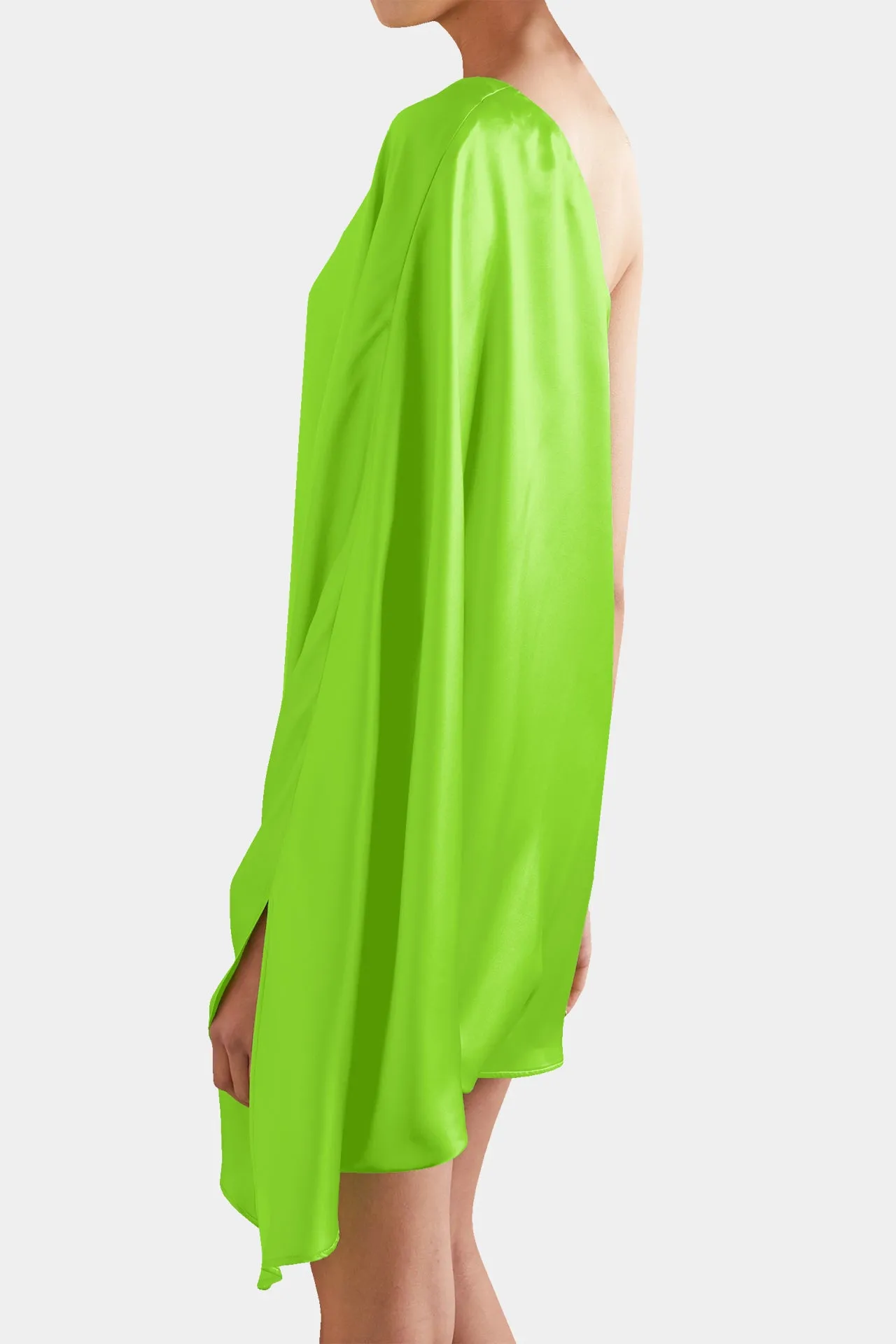 One Shoulder Satin Dress