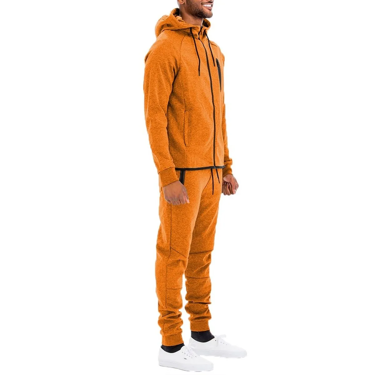 Orange Dynamic Solid Sweat Set