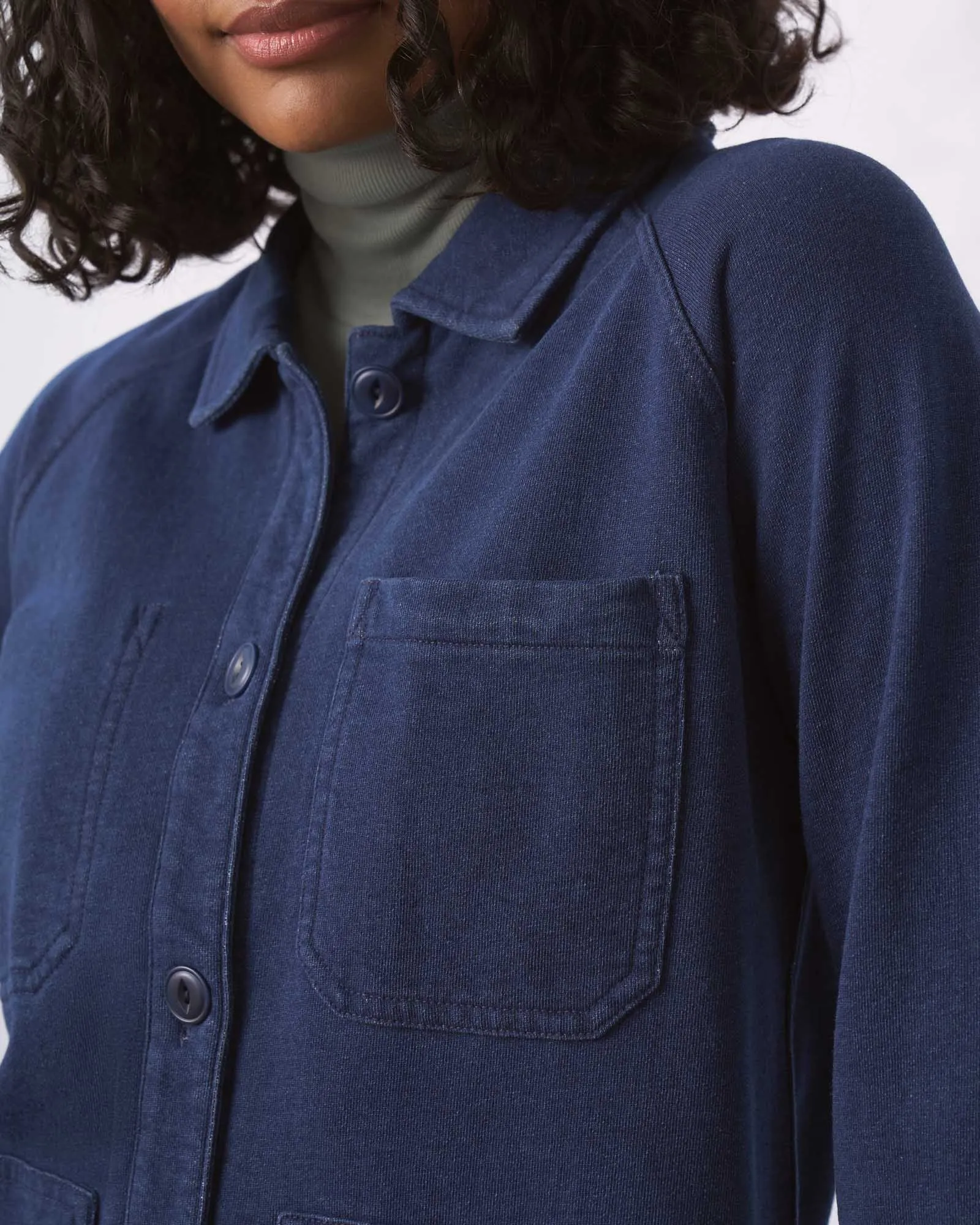 Organic Indigo Terry Chore Coat