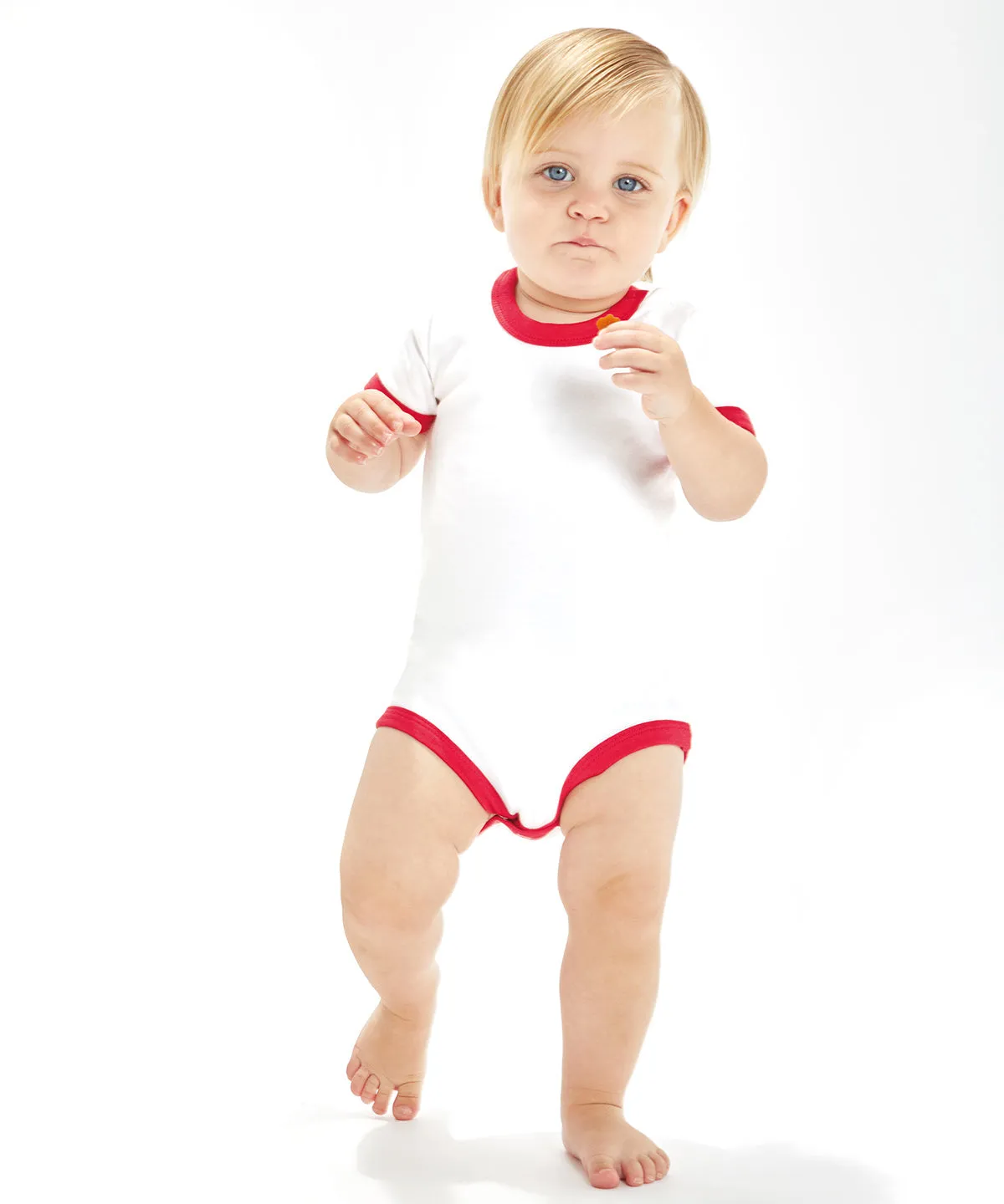 Organic White/Kelly Green - Ringer bodysuit