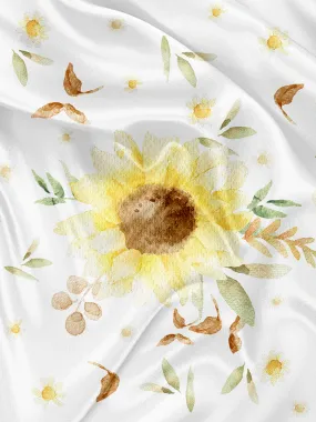 Panneau pour Serviette et Couverture Floral boho tournesol