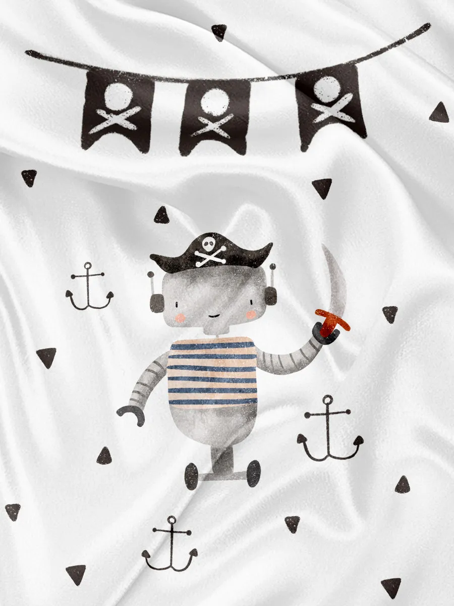 Panneau pour Serviette et Couverture Robot Pirate