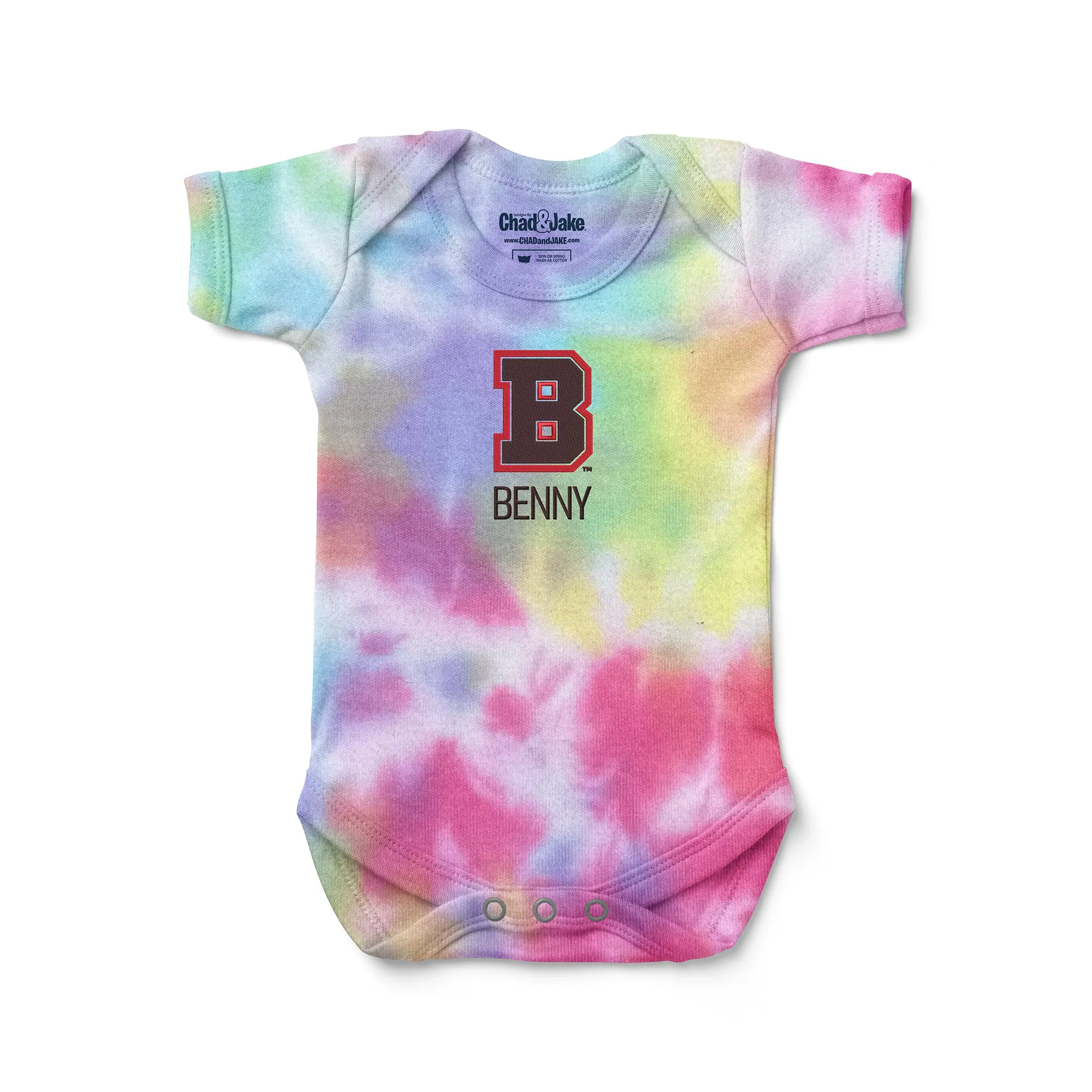 Personalized Brown Bears Tie Dye Bodysuit