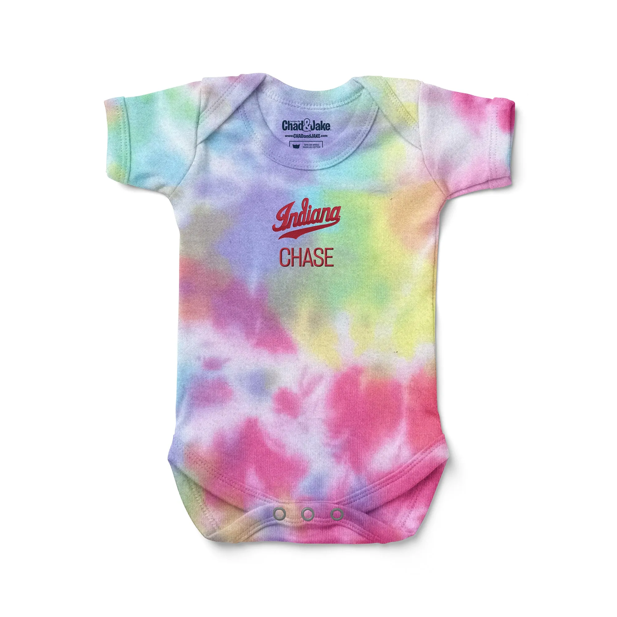 Personalized Indiana Hoosiers Script Indiana Tie Dye Bodysuit