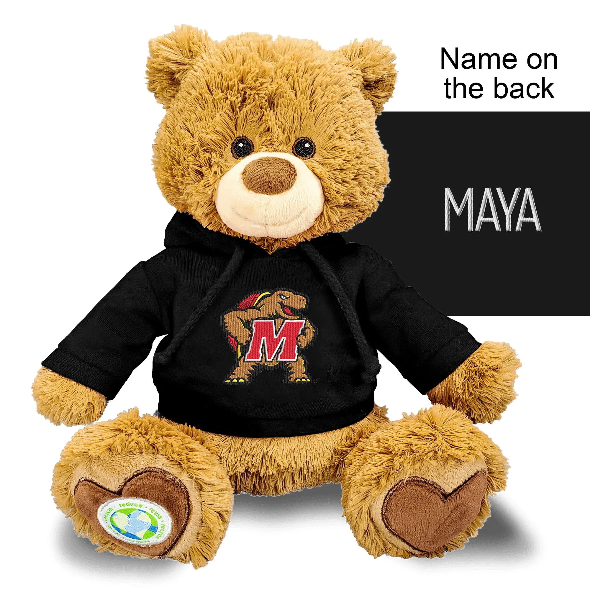 Personalized Maryland Terrapins Mascot 10" Plush Bear 2