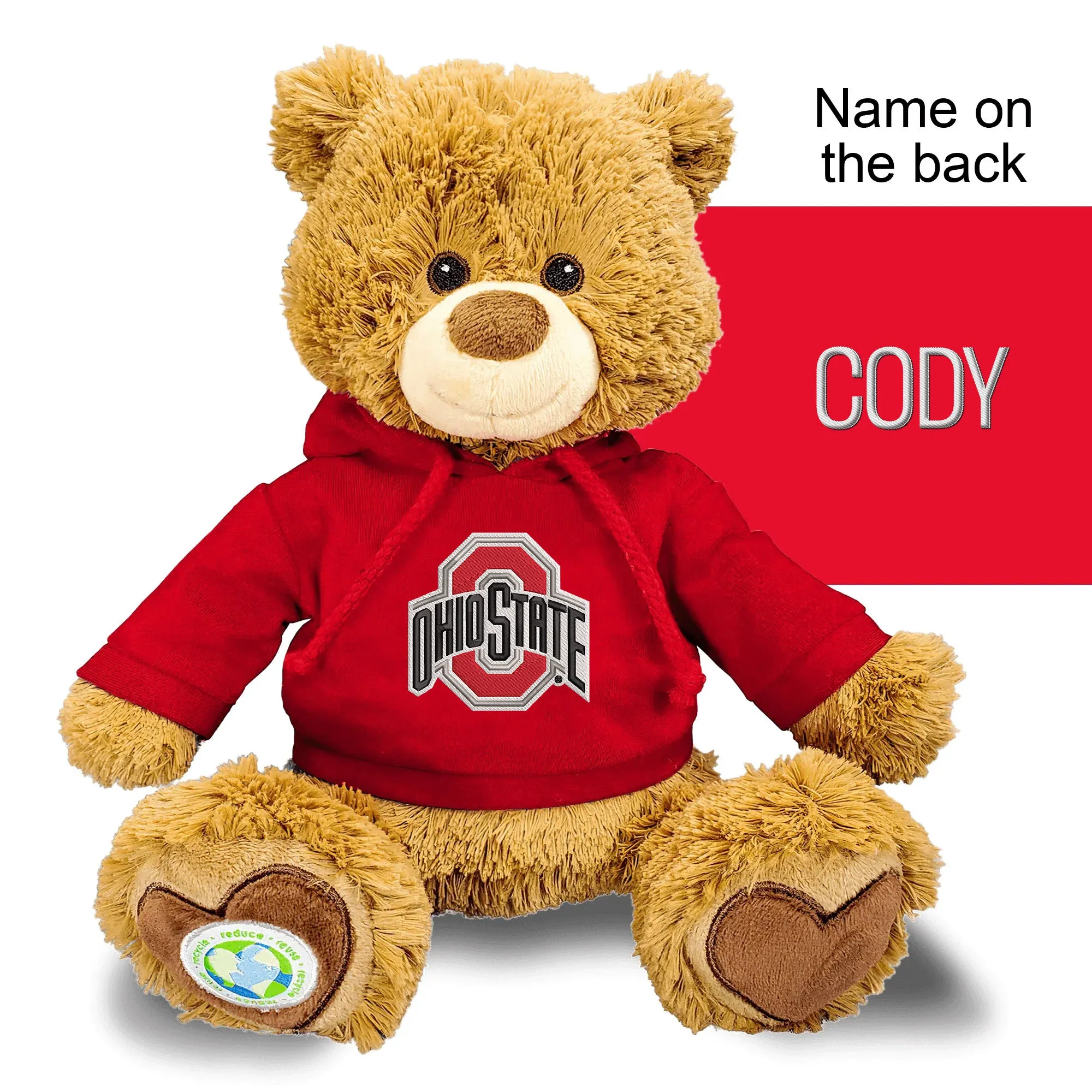 Personalized Ohio State Buckeyes 10" Plush Bear 2