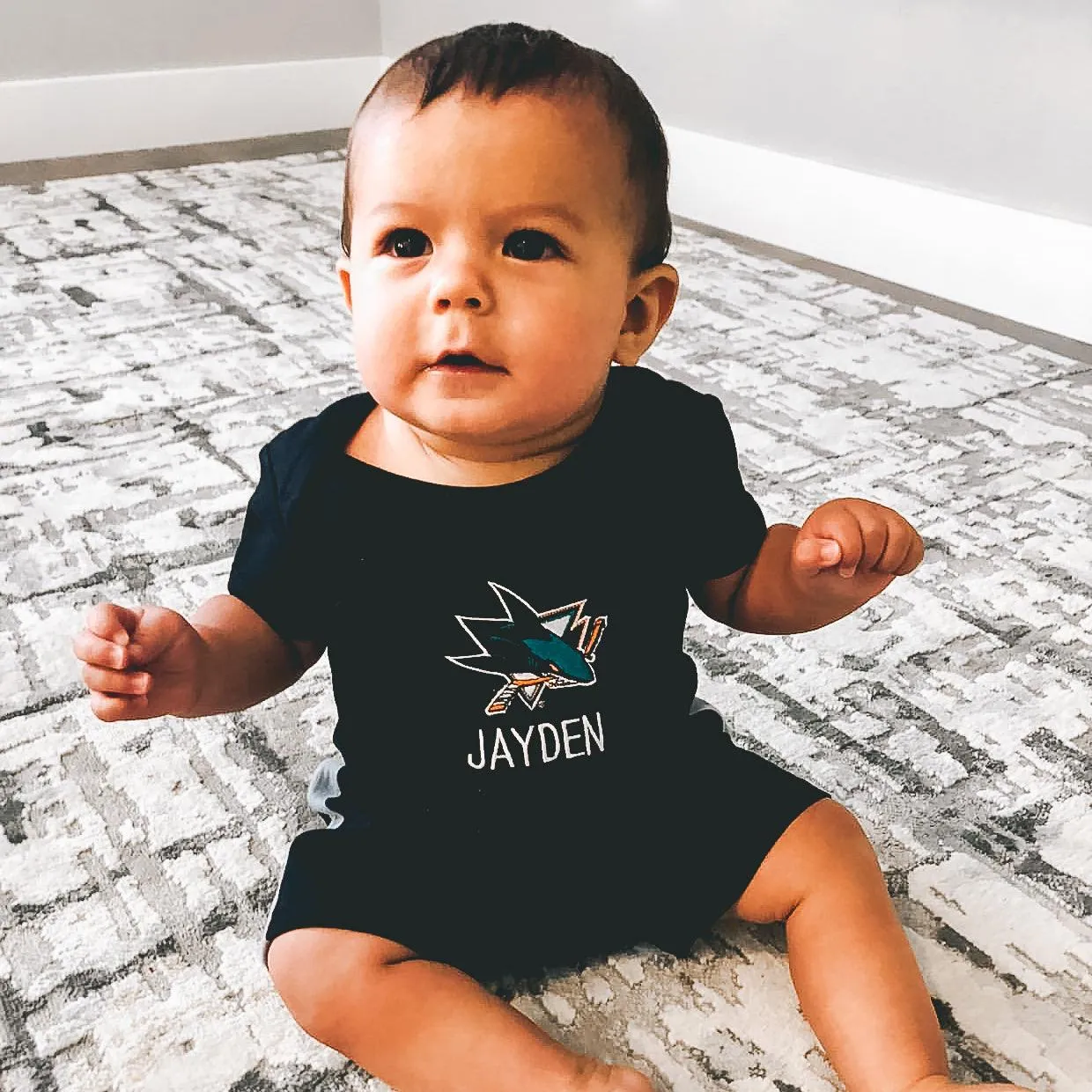 Personalized San Jose Sharks Bodysuit