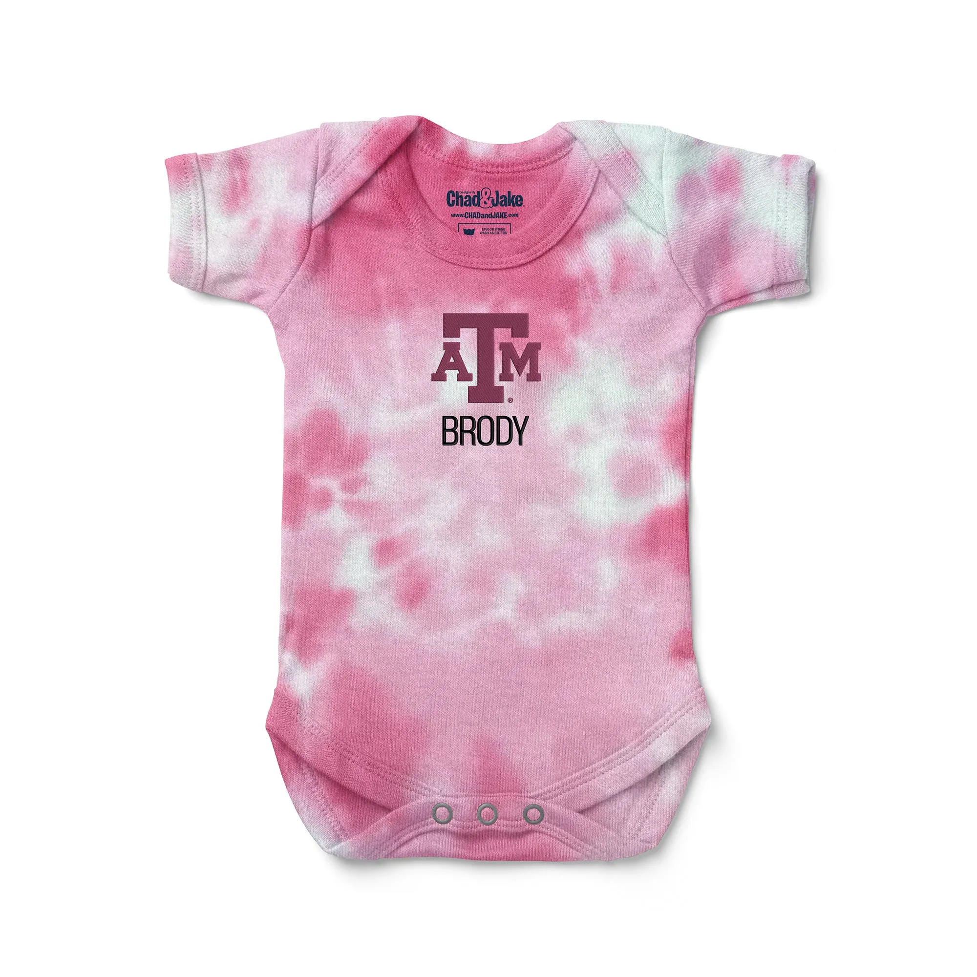 Personalized Texas A&M Aggies Tie Dye Bodysuit