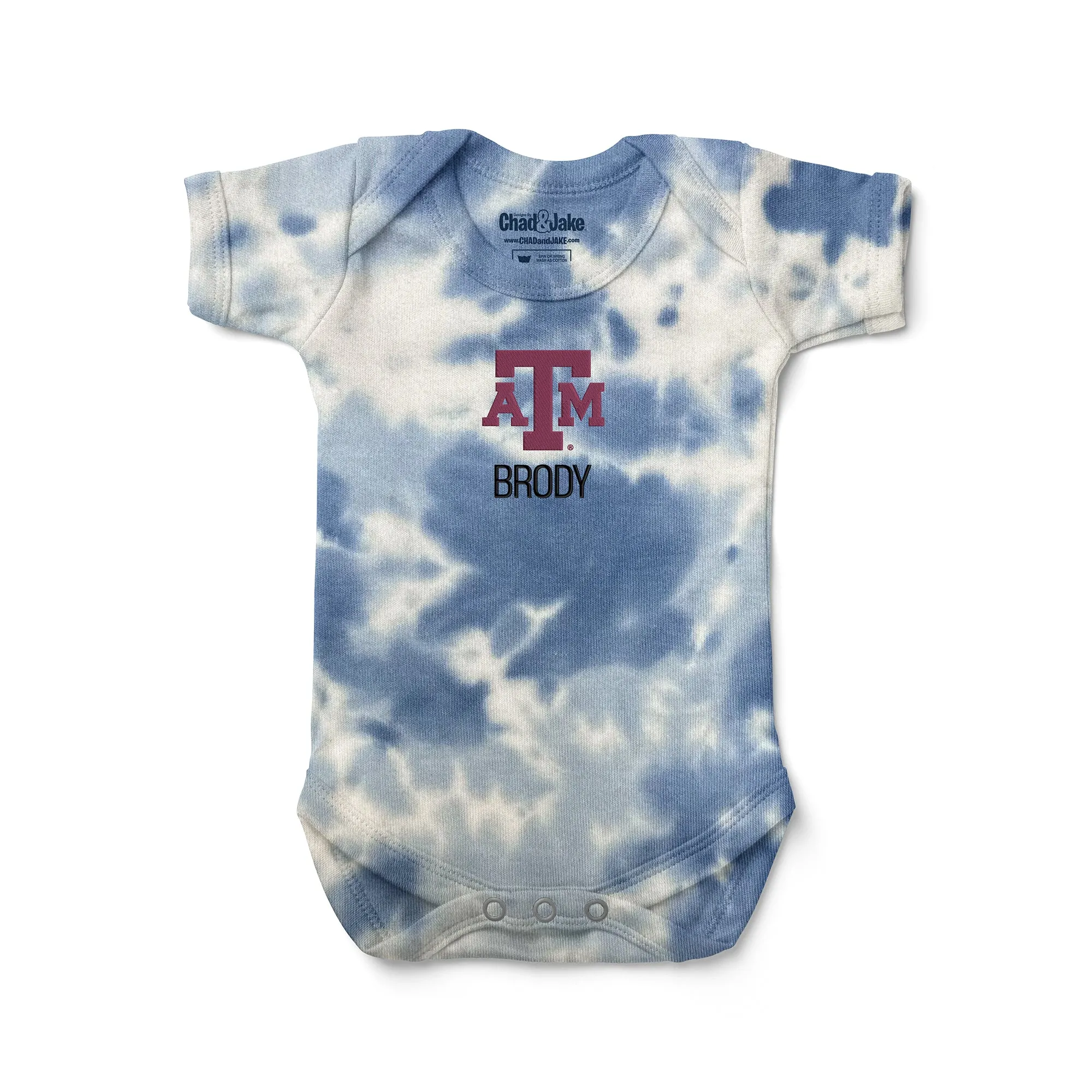 Personalized Texas A&M Aggies Tie Dye Bodysuit