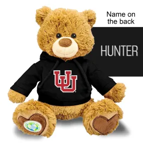 Personalized Utah Utes Interlocking U 10" Plush Bear 2