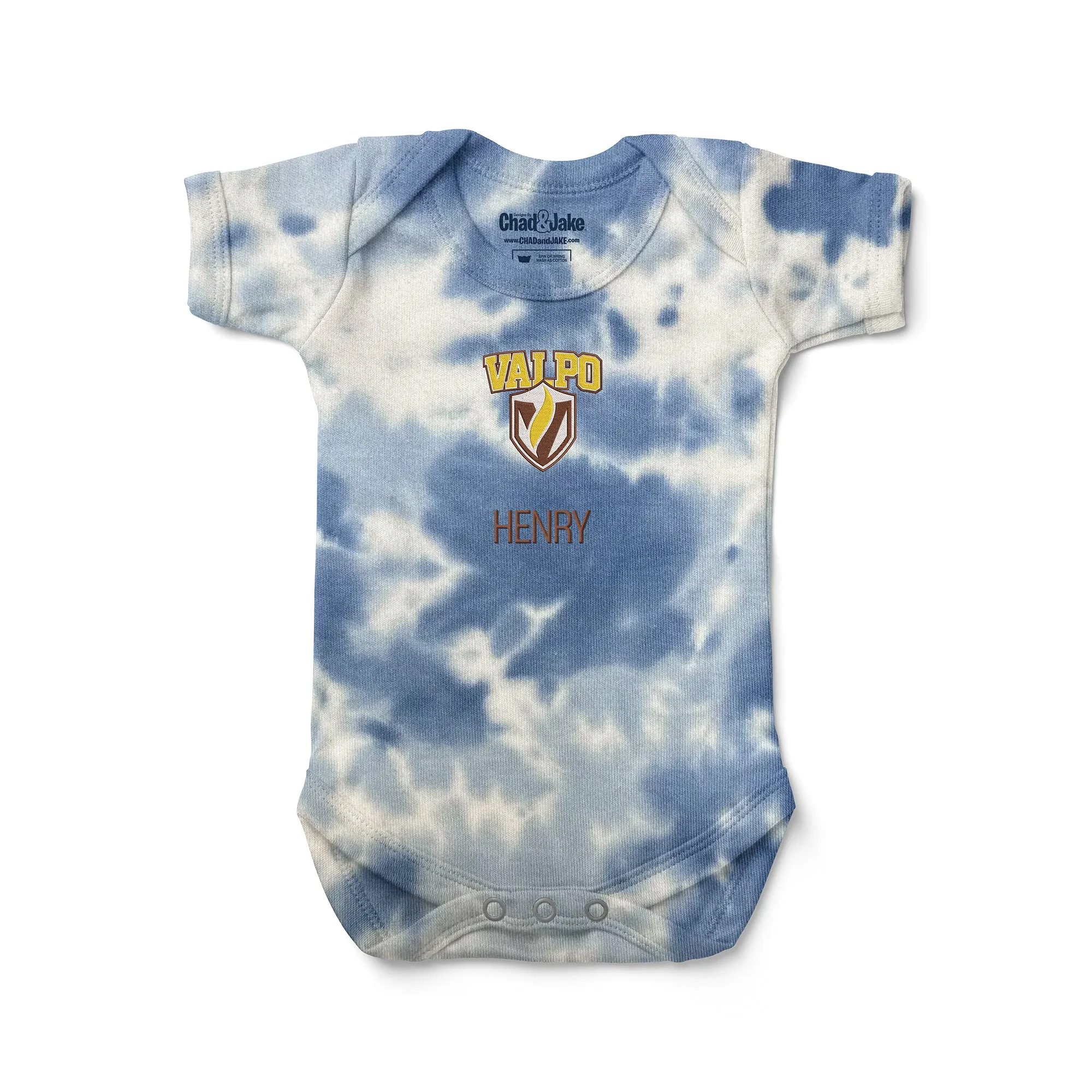 Personalized Valparaiso Beacons Tie Dye Bodysuit