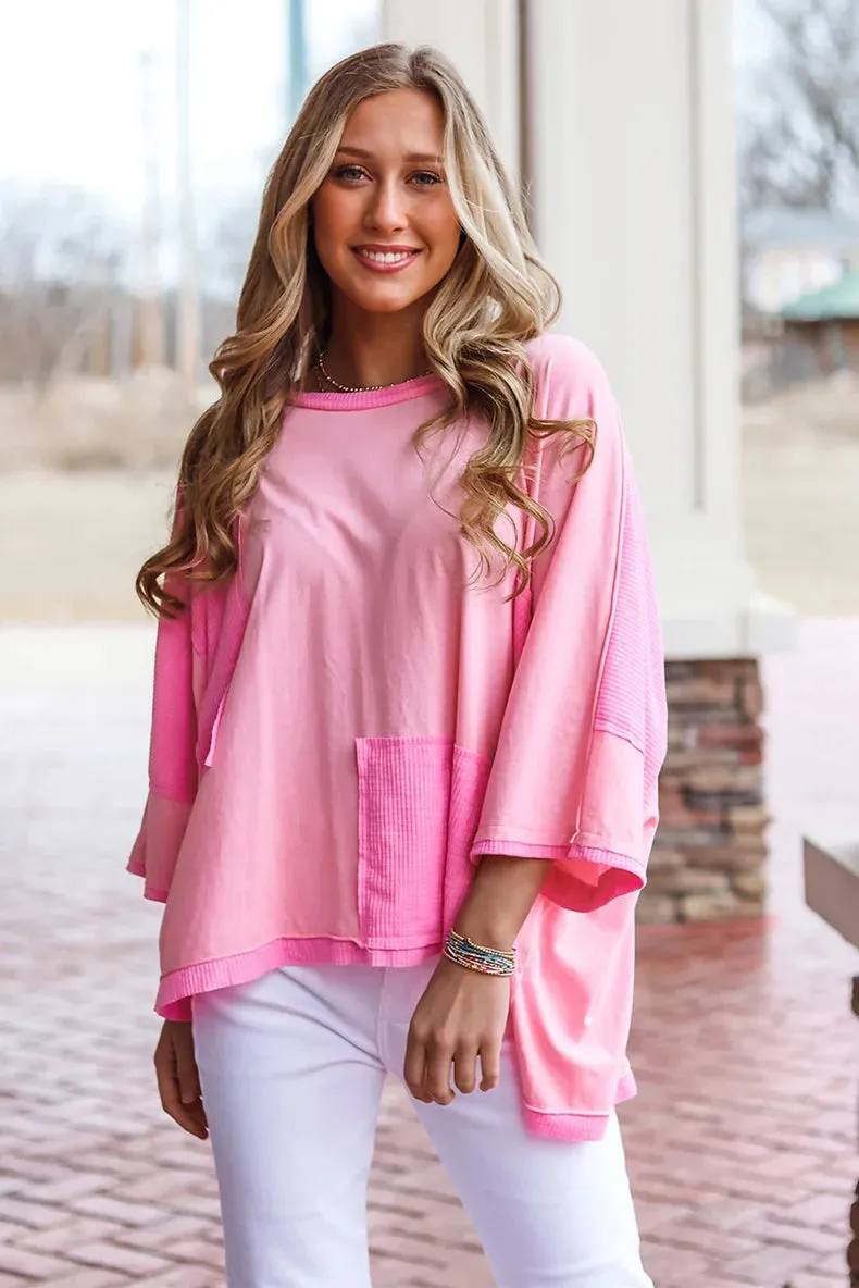 Pink Patchwork Lounge Top