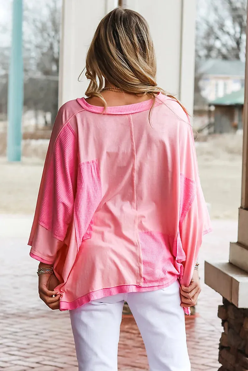 Pink Patchwork Lounge Top