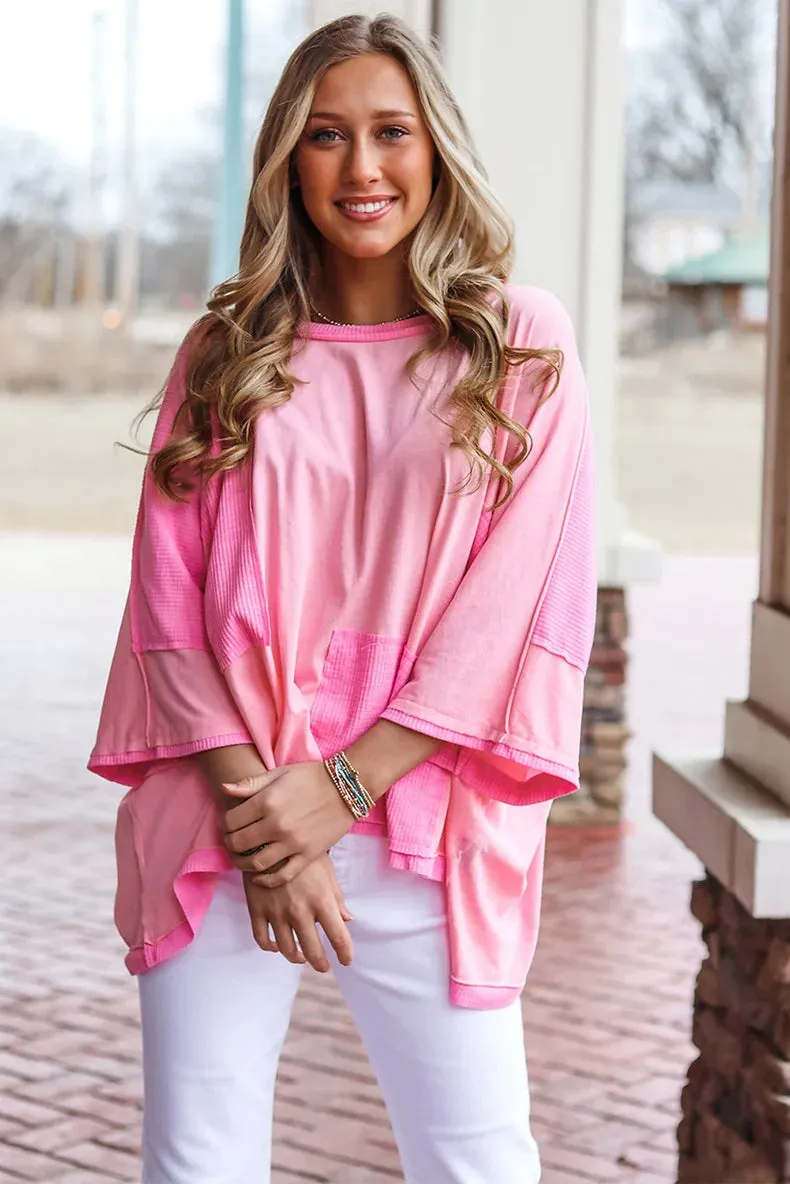 Pink Patchwork Lounge Top