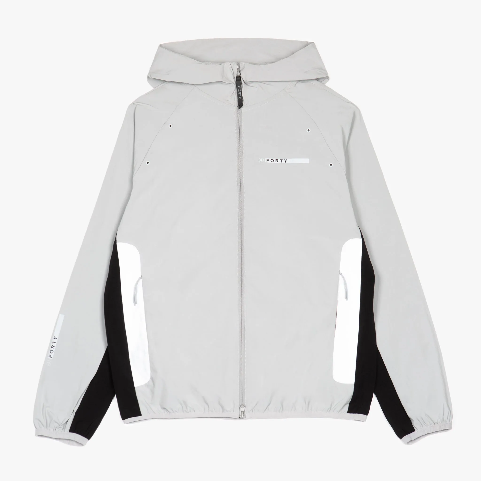 Price Hooded Windbreaker (Silver Grey/Black/White)