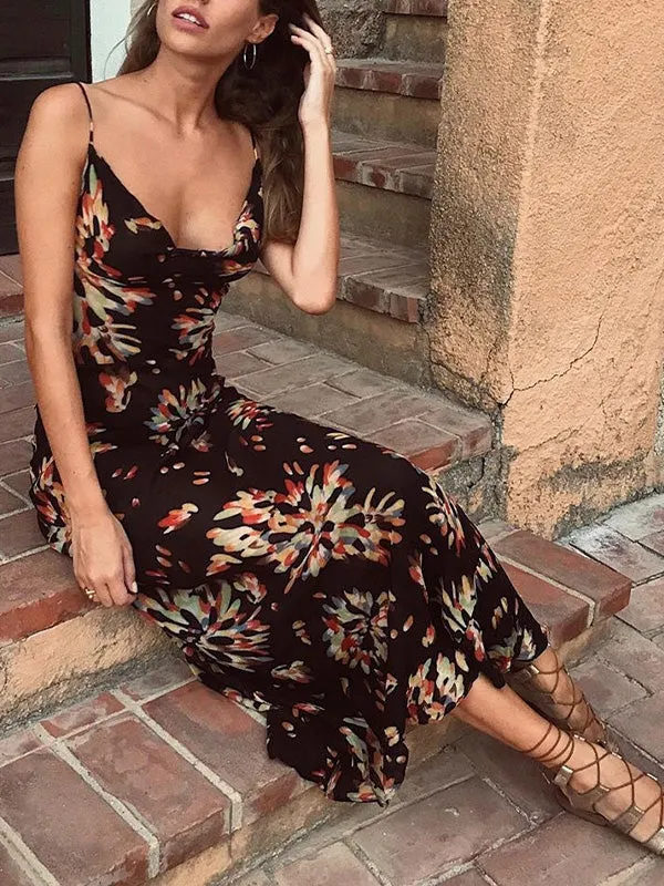 Printed Slip Maxi Dress