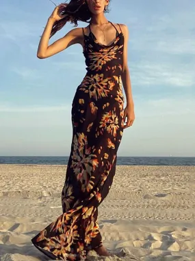 Printed Slip Maxi Dress