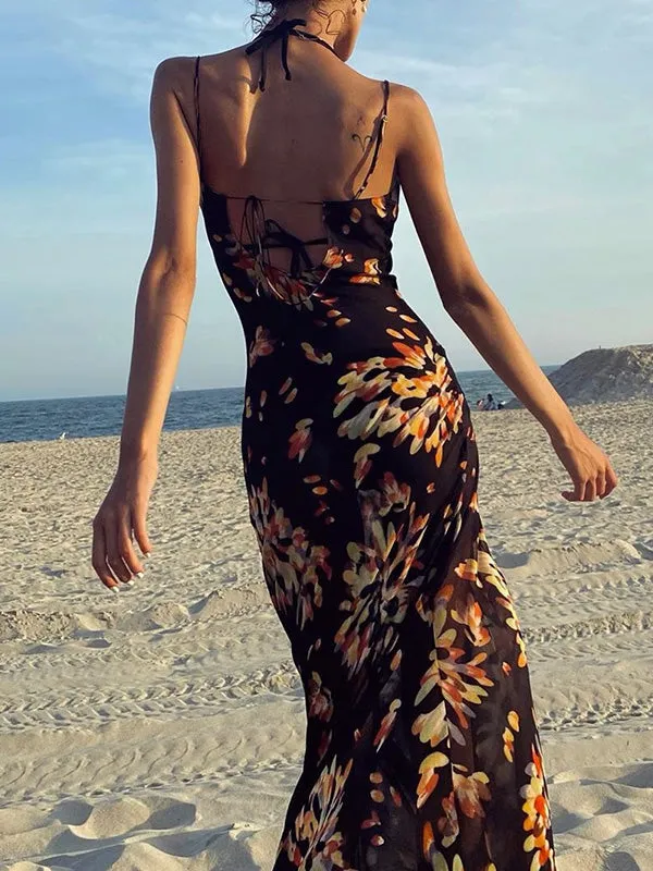 Printed Slip Maxi Dress