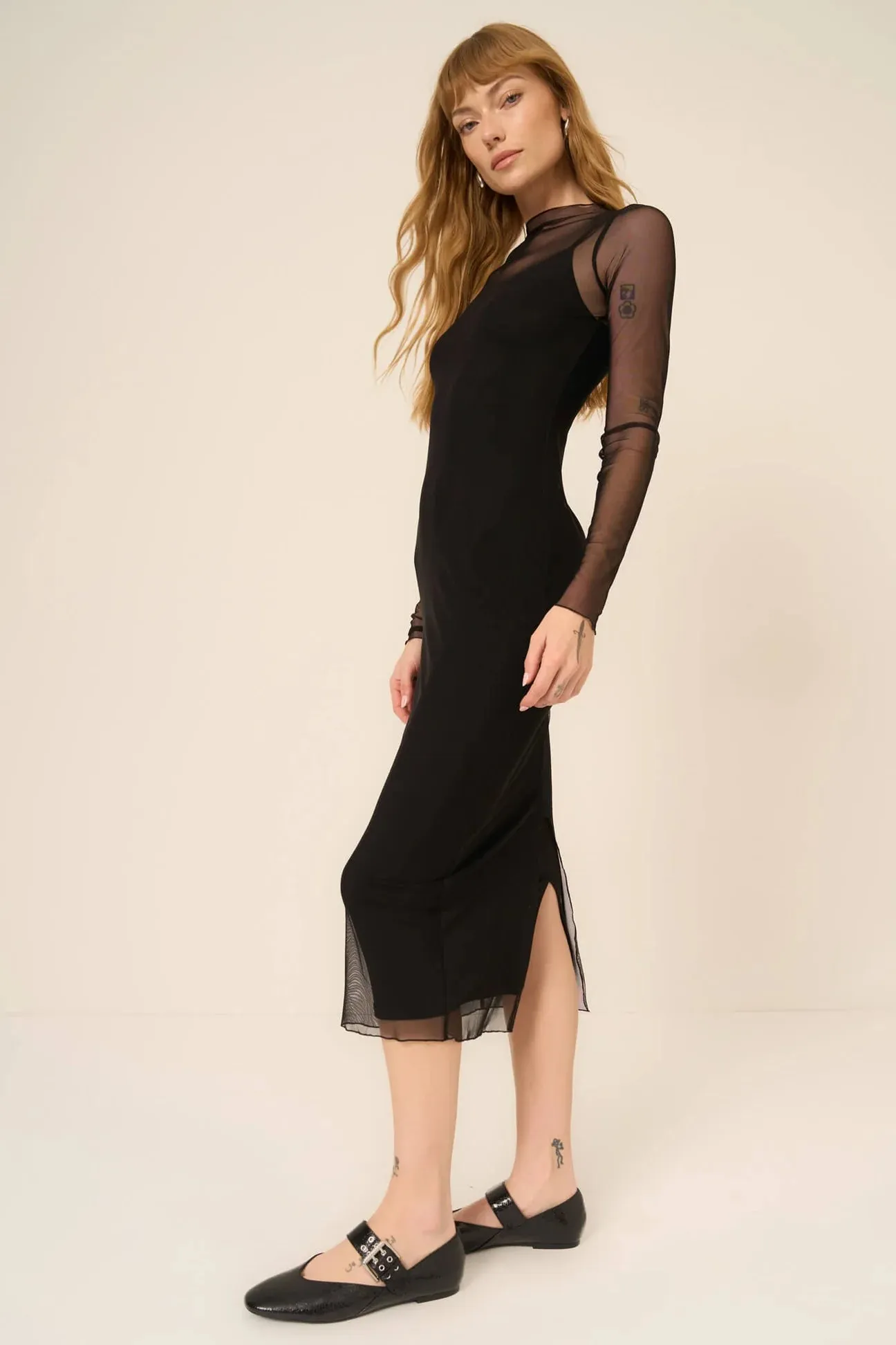 PST Shibon Layered Mesh Dress