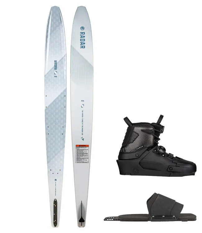 Radar Vapor Pro Build Slalom Ski with Vapor Boot & Fixed RTP (2022) - White