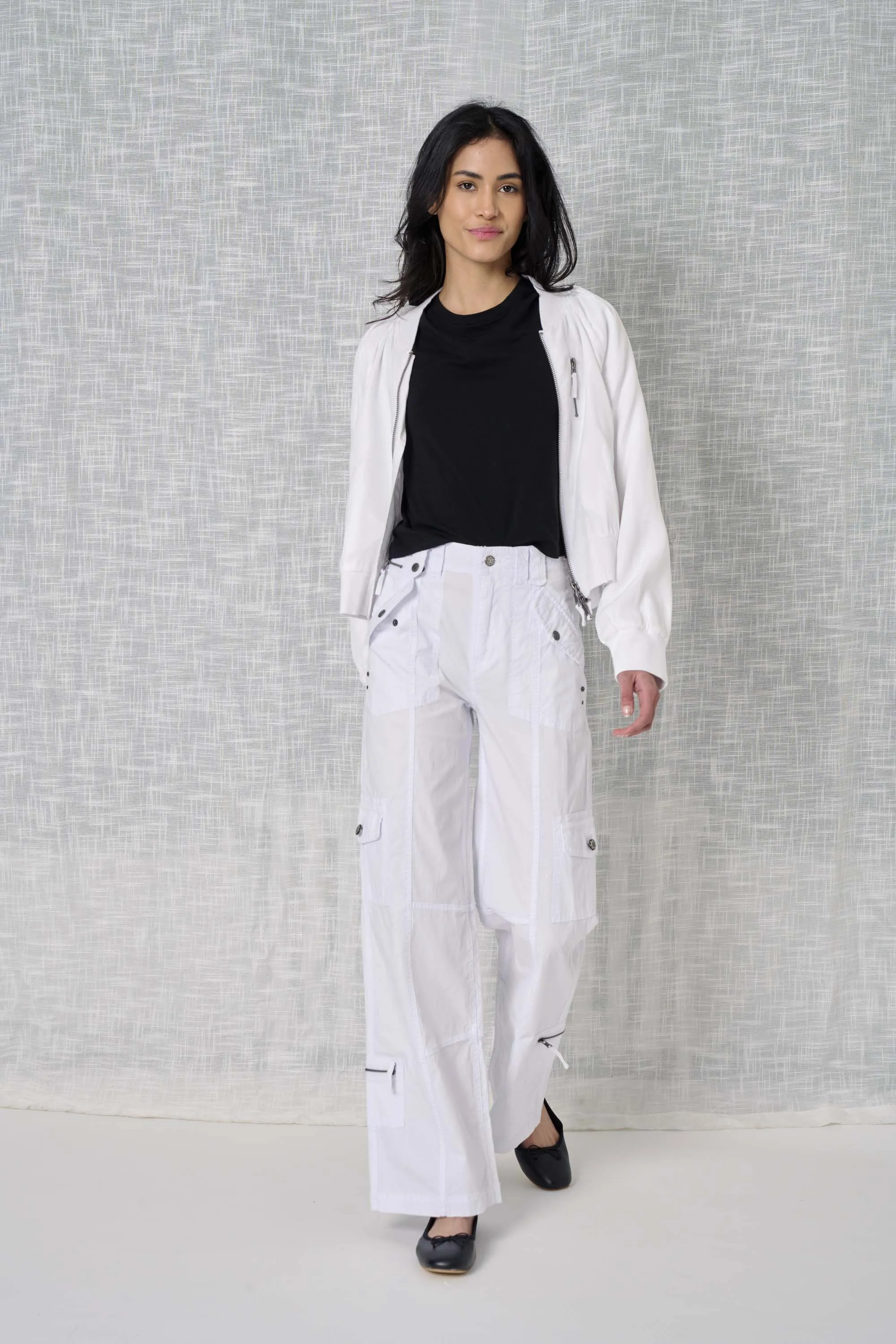 Rylee Solid Stretch Poplin Pant