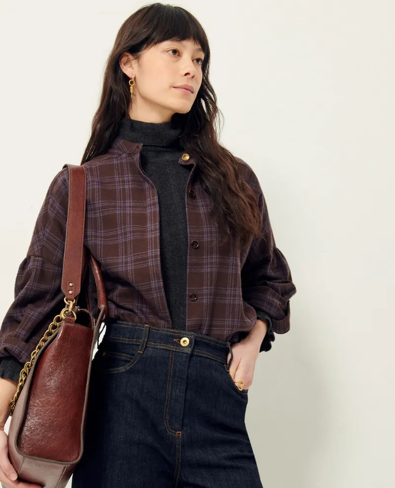 Sessun Colombella Chocolila Brown Checked Shirt