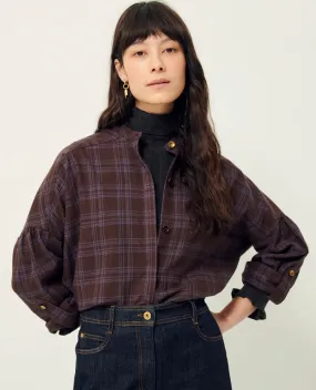 Sessun Colombella Chocolila Brown Checked Shirt