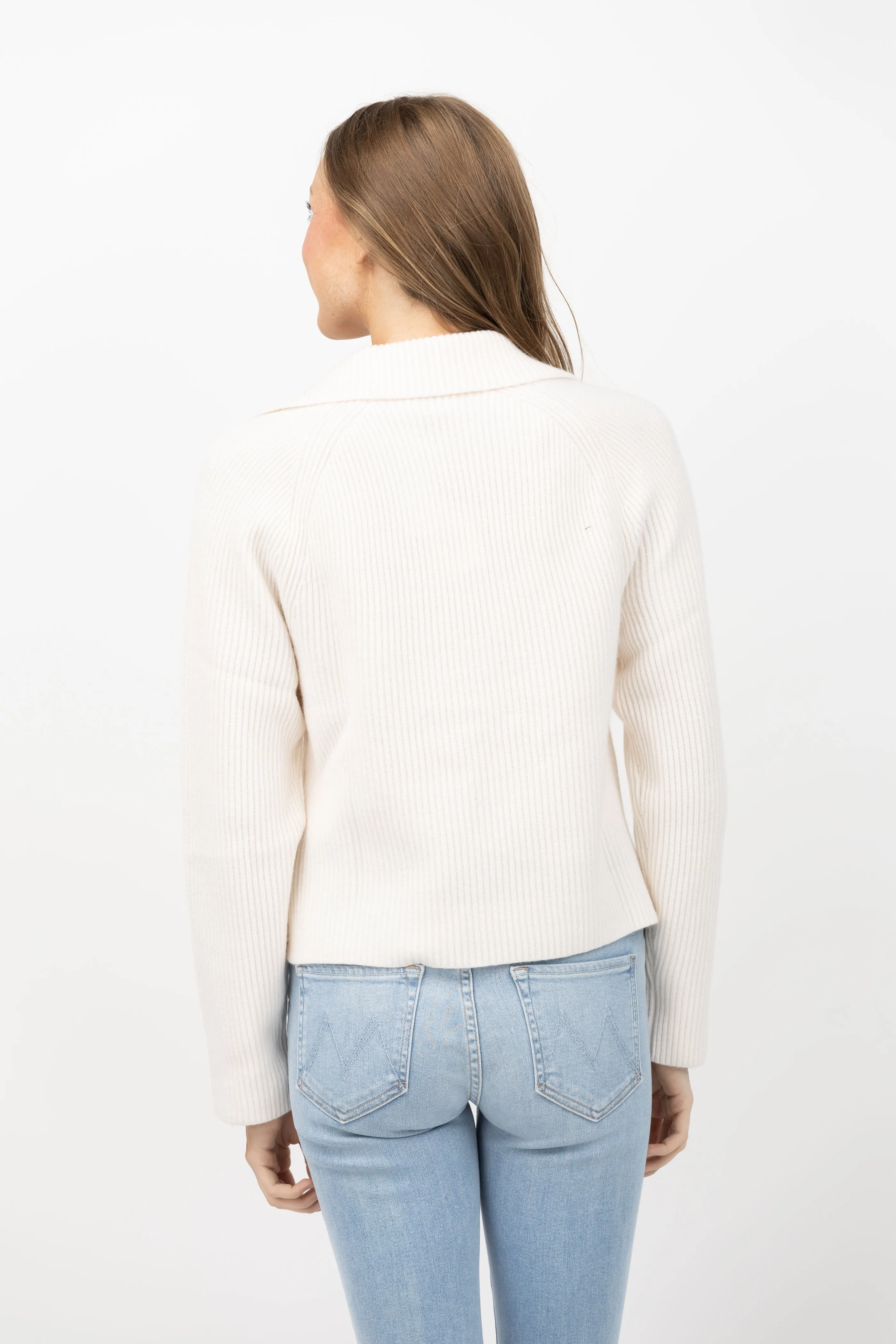 Simkhai Lopez Polo Sweater in Ivory