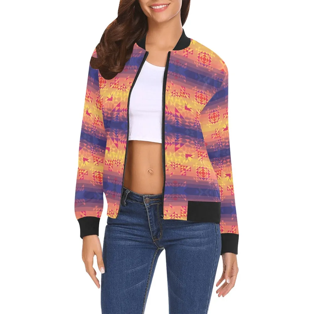 Soleil Indigo Bomber Jacket for Women