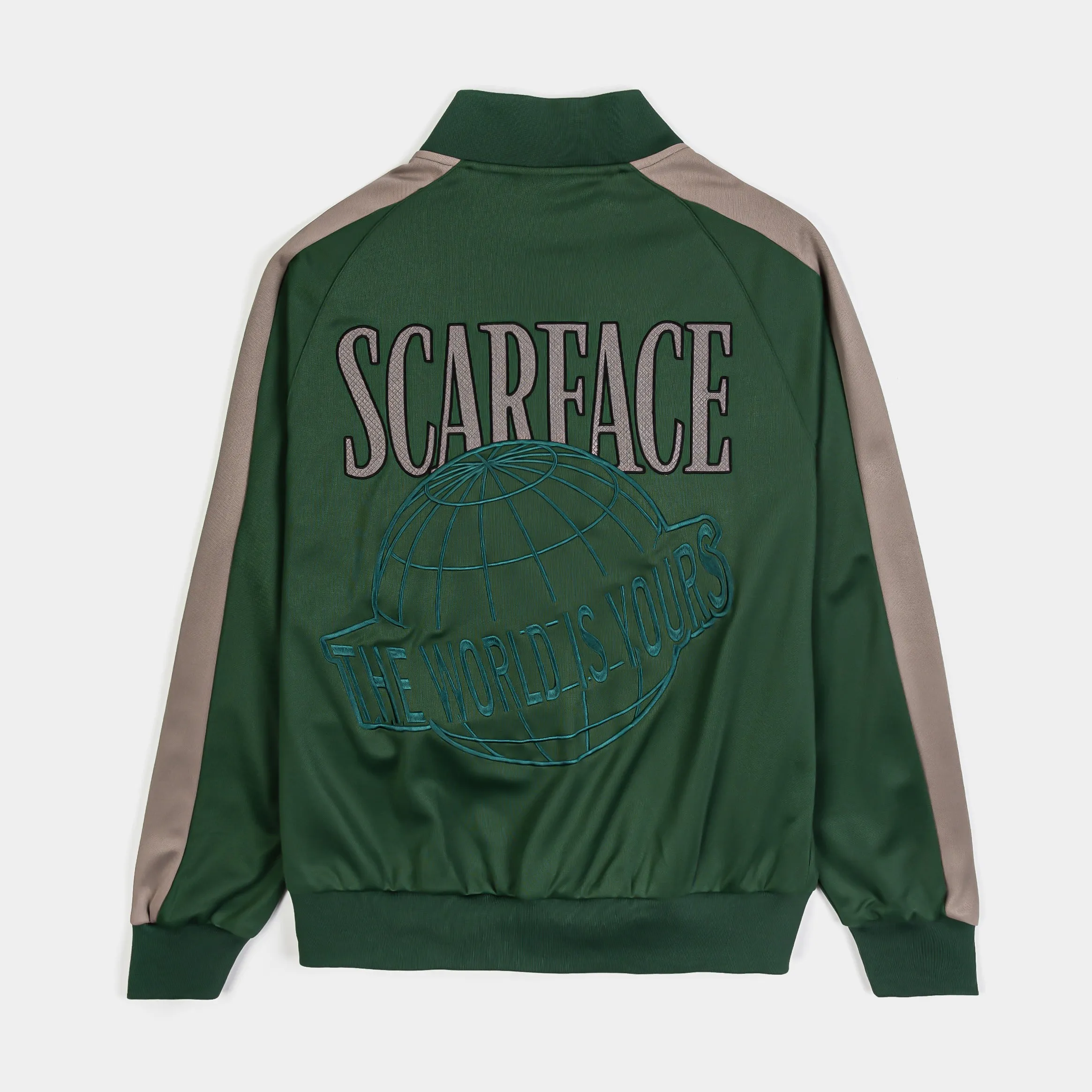 SP x Scarface Respect Zip Up Mens Jacket  (Green/Brown)