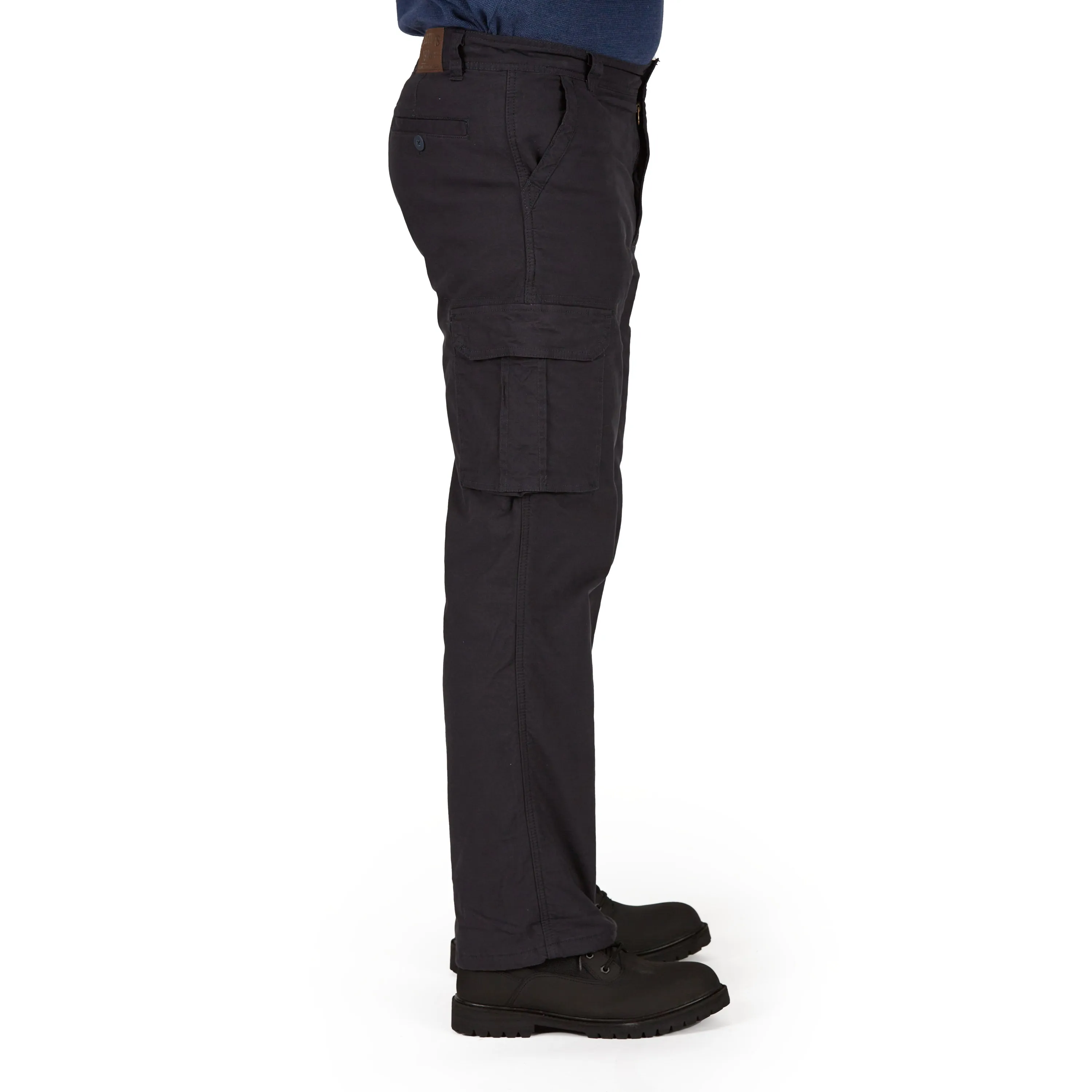 STRETCH FLEECE-LINED CANVAS CARGO PANT