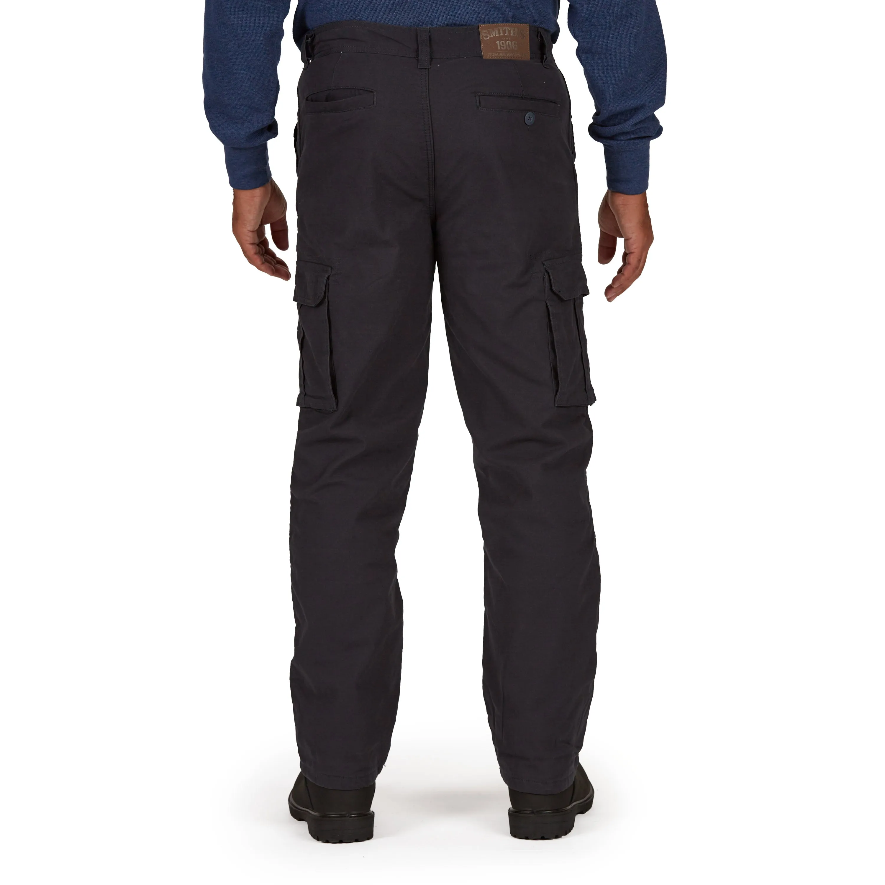 STRETCH FLEECE-LINED CANVAS CARGO PANT