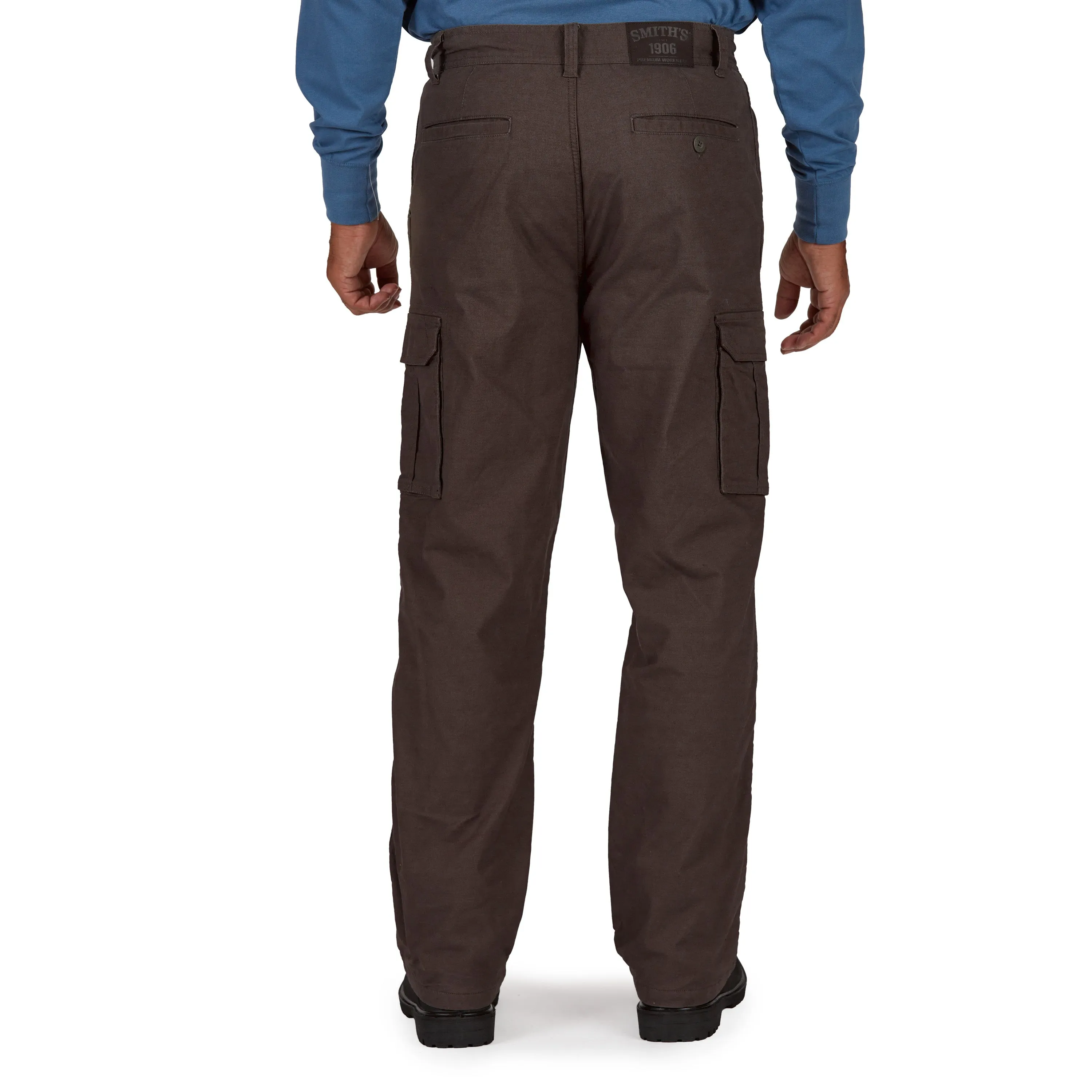 STRETCH FLEECE-LINED CANVAS CARGO PANT