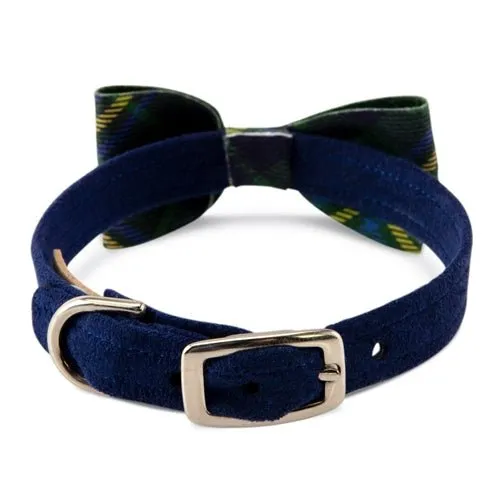 Susan Lanci Scotty Collar Forrest Plaid - Indigo