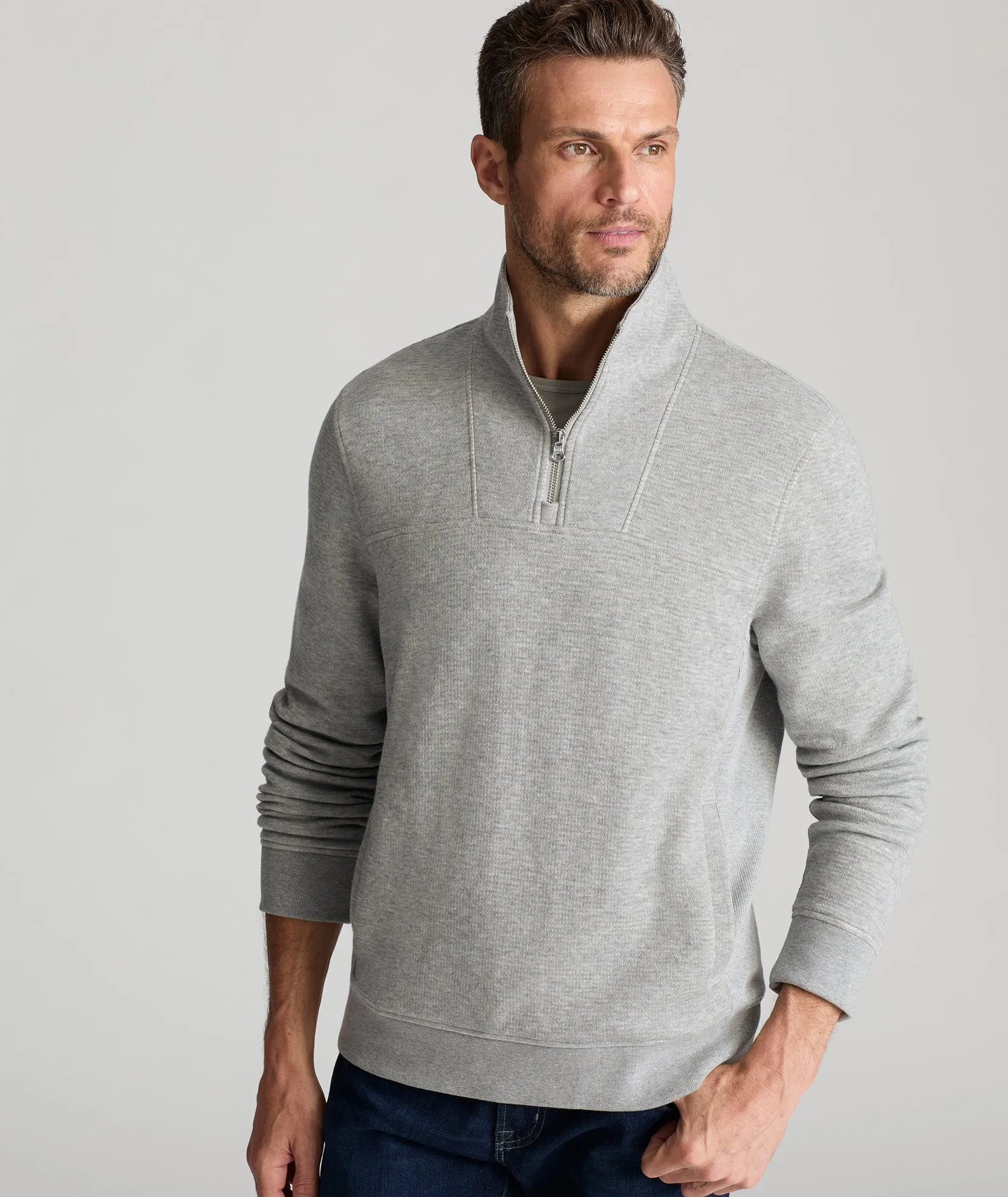 Textured Quarter-Zip Sweater - FINAL SALE