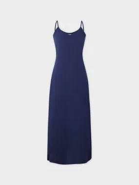 Textured Slip Dress-Navy