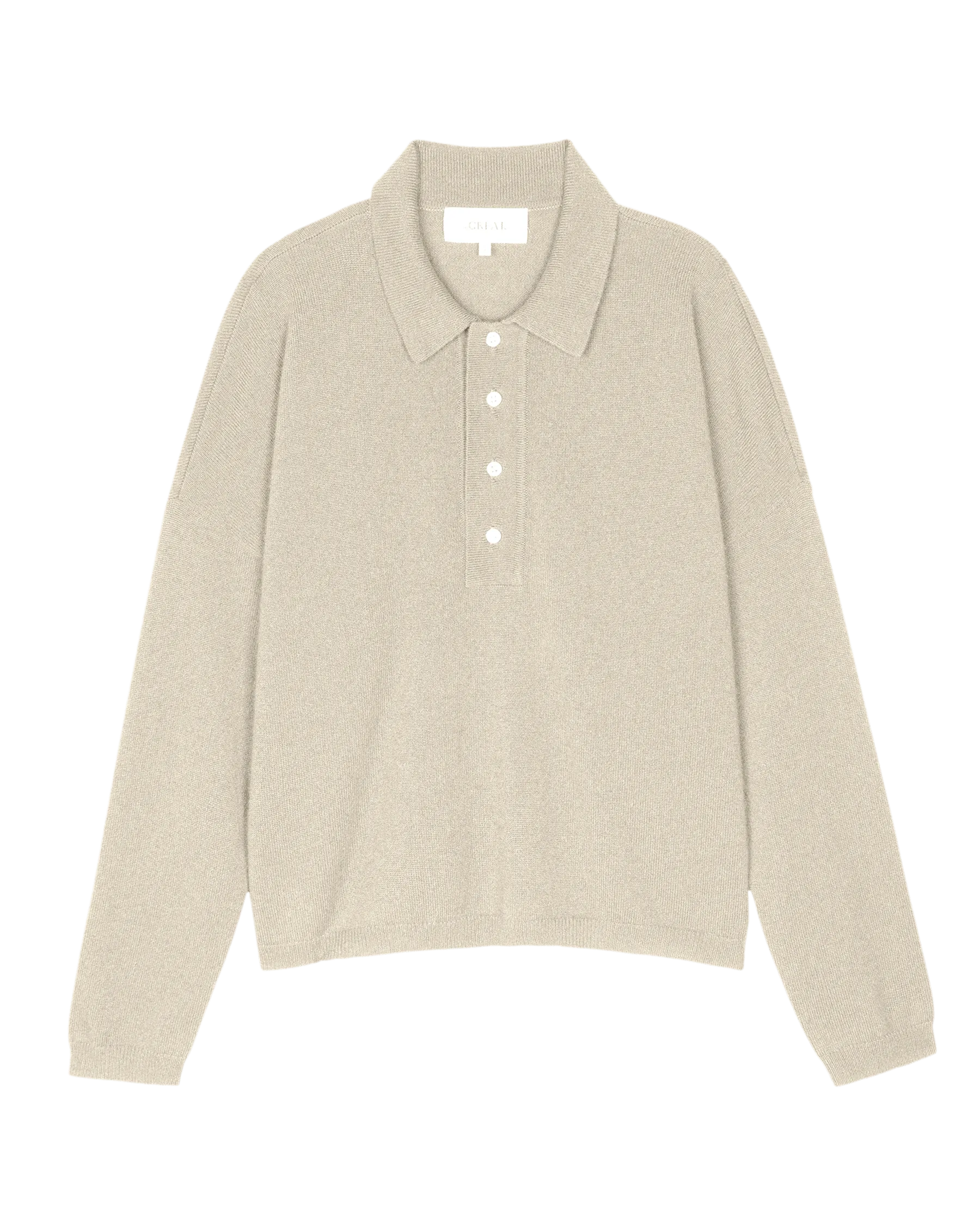 The Cashmere Polo Sweater. -- Ivory