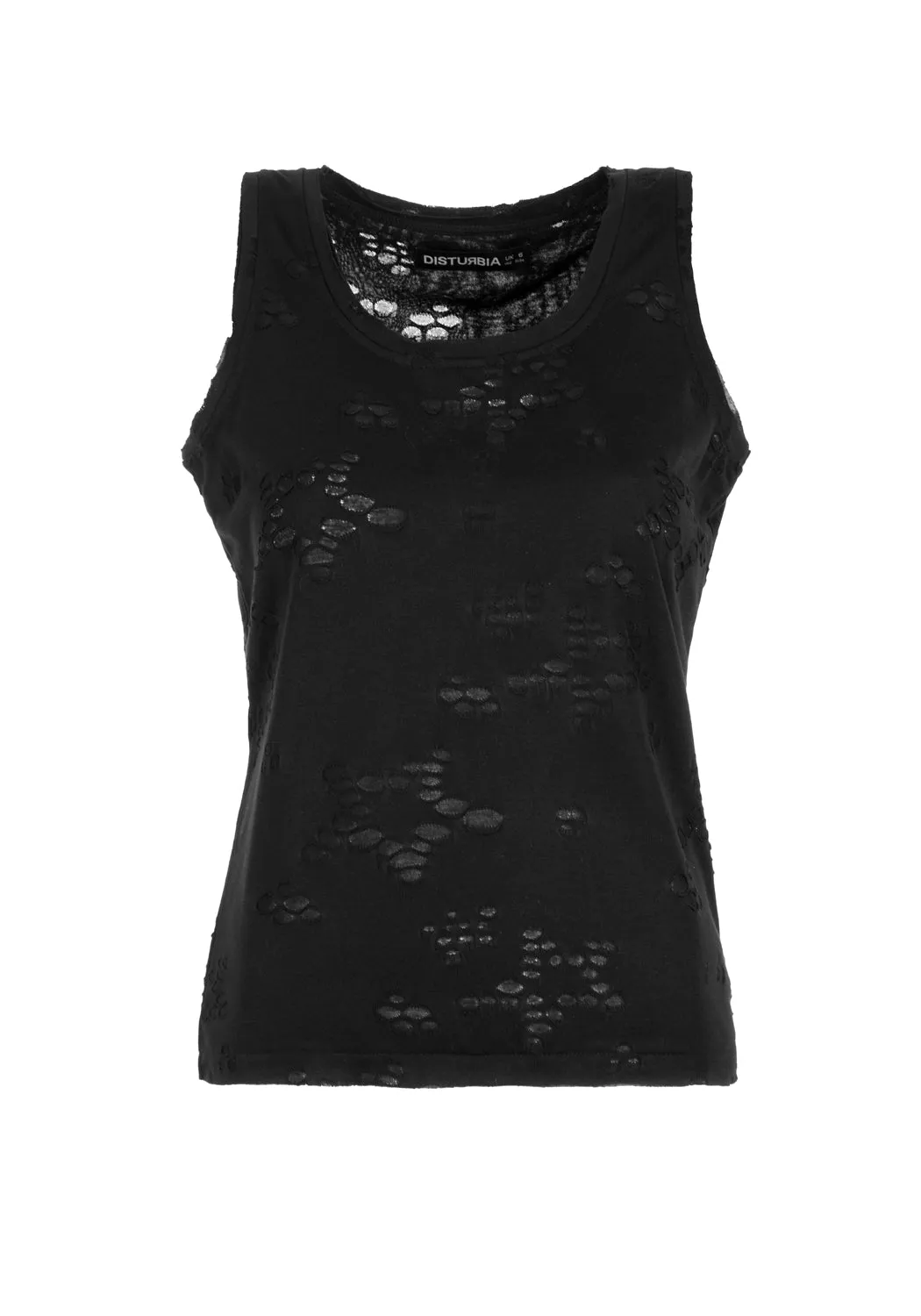 Thrashed Distressed Jersey Tank Top