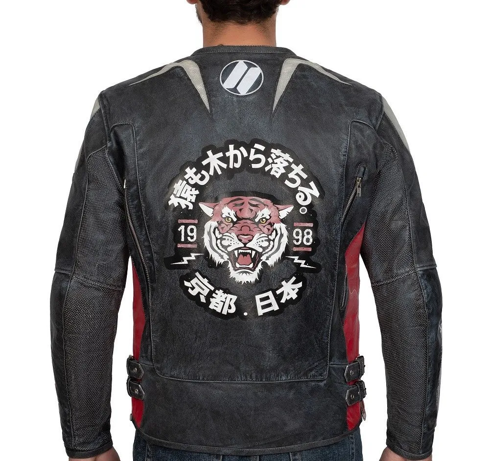 TOKYO VINTAGE FULLY-PROTECTED BIKER LEATHER JACKET