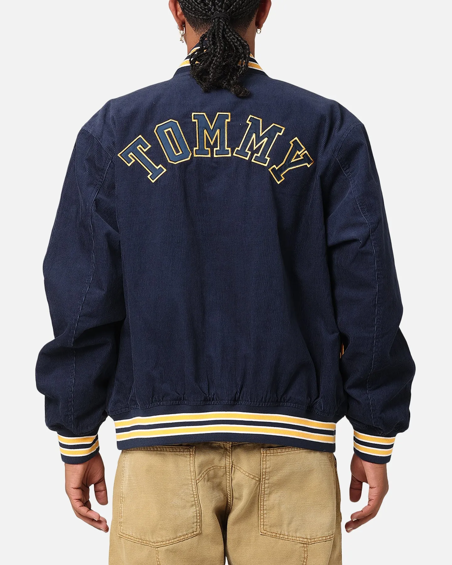 Tommy Jeans TJU Archive Corduroy Games Varisty Jacket Twilight Indigo