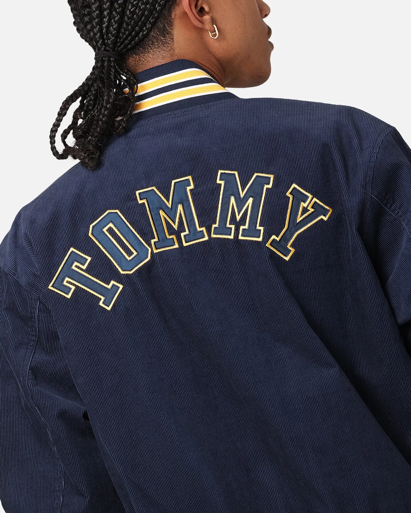 Tommy Jeans TJU Archive Corduroy Games Varisty Jacket Twilight Indigo