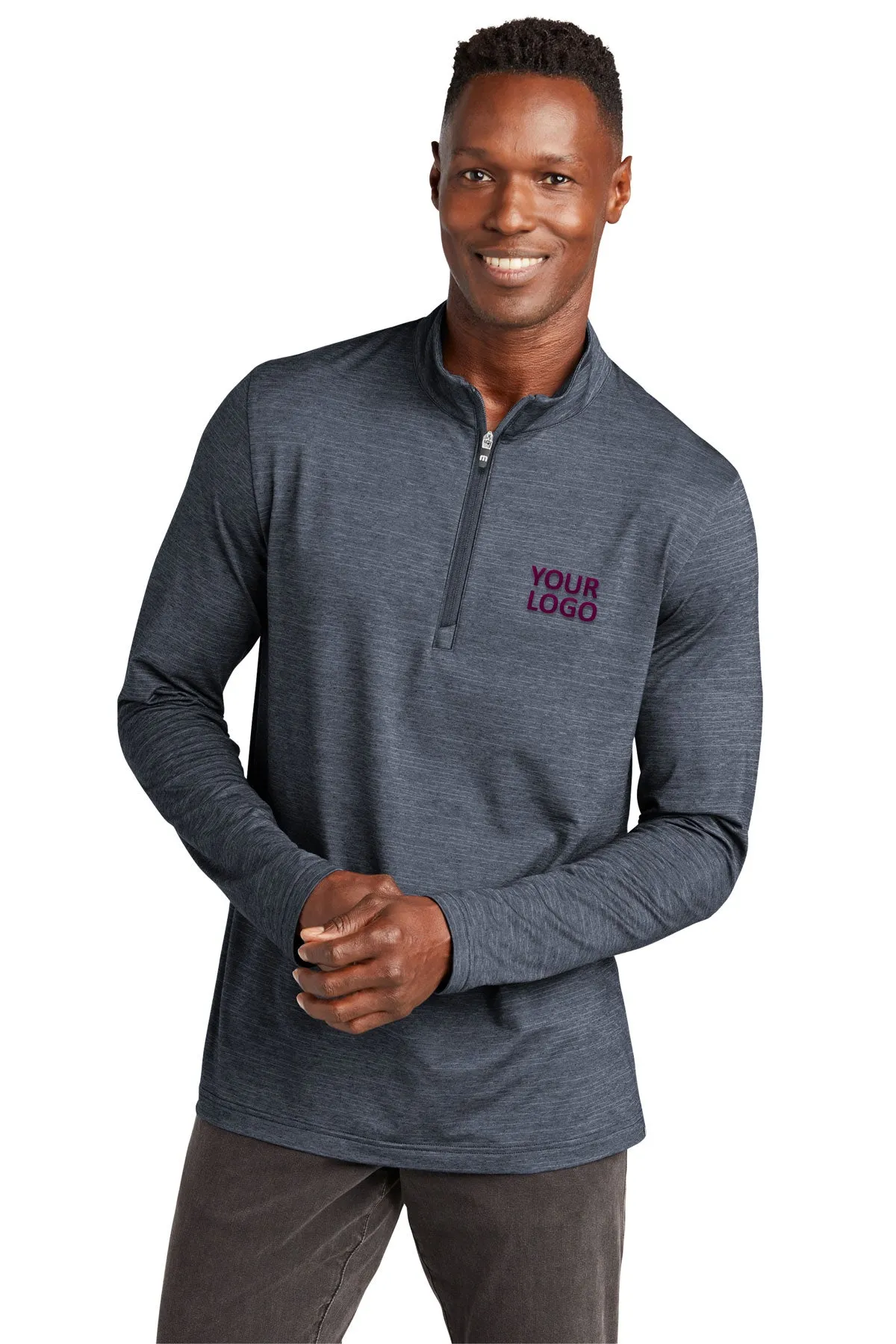 TravisMathew Crestview 1/4-Zip Vintage Indigo Heather