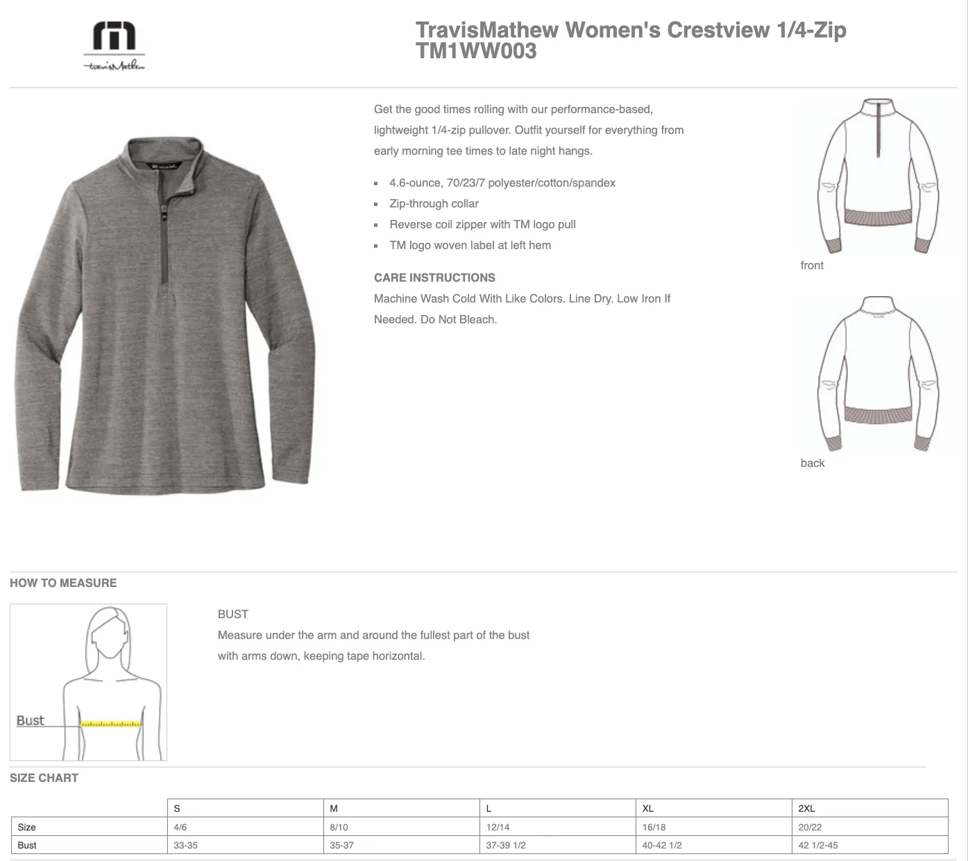 TravisMathew Women's Crestview 1/4-Zip