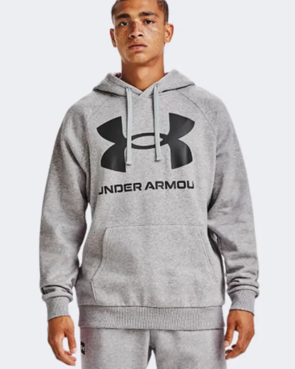 Under Armour Rival Fleece Big Logo Men Training Hoody Grey 1357093-011