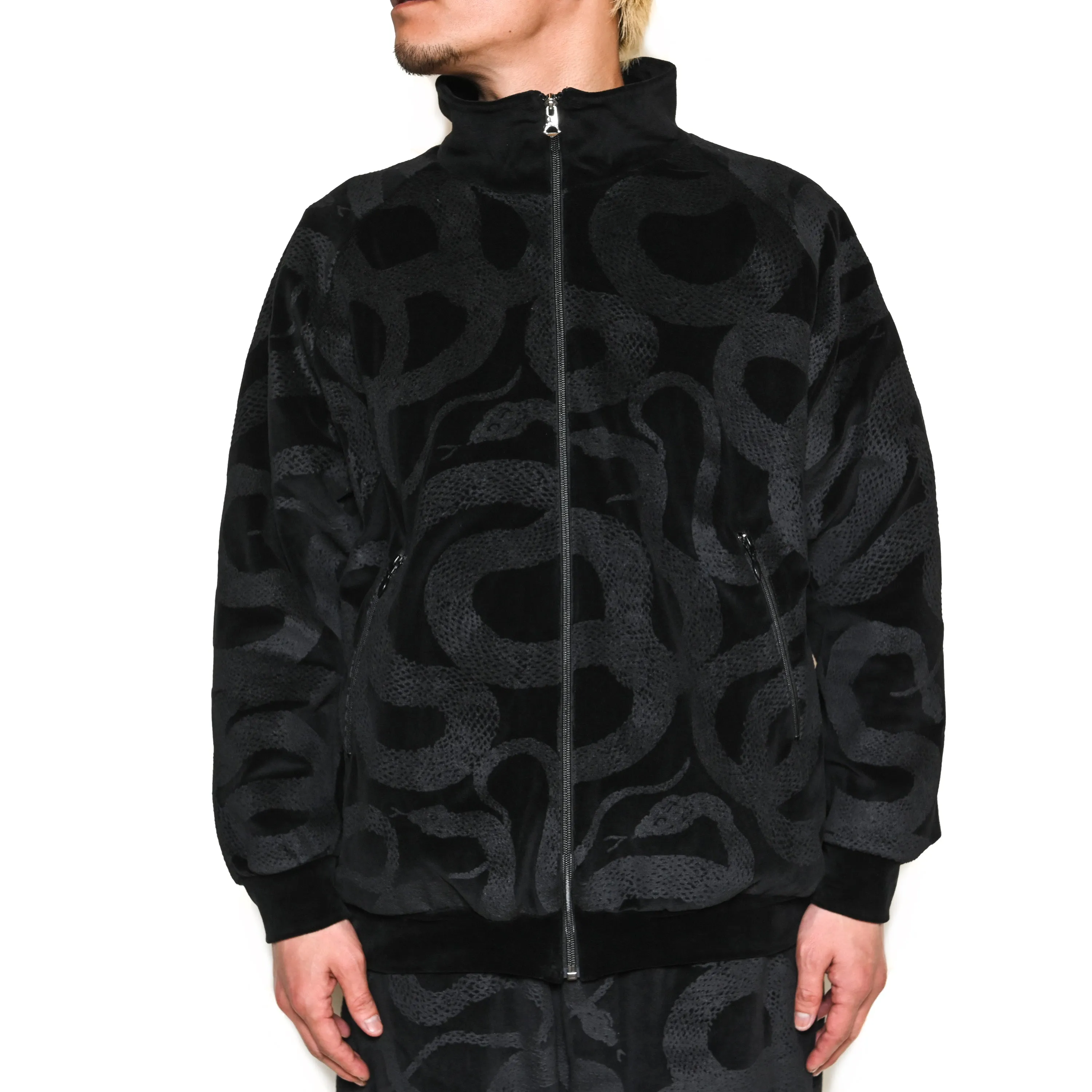 VELOUR TRACK JACKET ＜SNAKE PATTERN＞