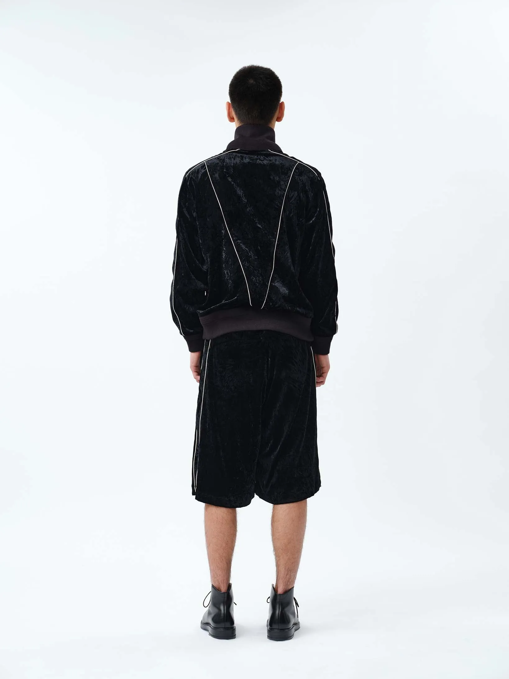 VELVET TRACK REGULAR FIT JACKET .12【BLACK】